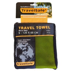 TRAVELSAFE Mikrošķiedras Dvielis S-izmērs, Zaļā Krāsā 120x60 cm TS3051 цена и информация | Полотенца | 220.lv