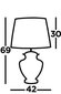 Searchlight galda lampa Elina, 1xE27x60W, EU8531AM cena un informācija | Galda lampas | 220.lv