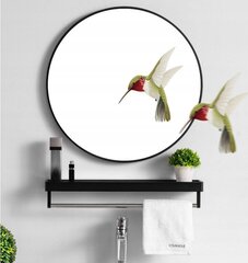 Piekarināms spogulis 70 cm, melns цена и информация | Зеркала | 220.lv