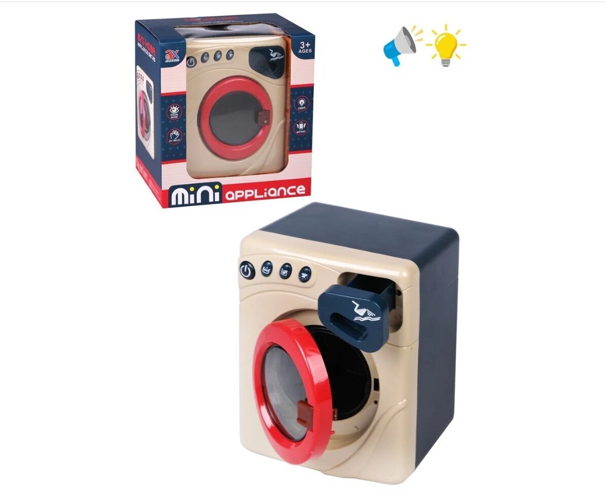 Rotaļlietu veļas mašīna ar gaismas un skaņas efektu Mini Appliance cena un informācija | Attīstošās rotaļlietas | 220.lv