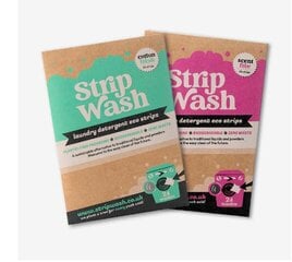 Bioloģiski noārdāmas veļas mazgāšanas sloksnes STRIP WASH, 24 gab (kokvilnas svaigums) cena un informācija | Veļas mazgāšanas līdzekļi | 220.lv