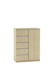 Комод ADRK Furniture Bente, 82x40x111,5 см, коричневый/белый цвет цена и информация | Комоды | 220.lv