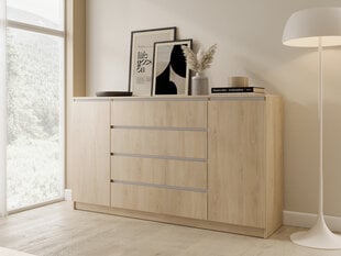 Комод ADRK Furniture Bente, 162x40x91 см, коричневый/белый цвет цена и информация | Комоды | 220.lv