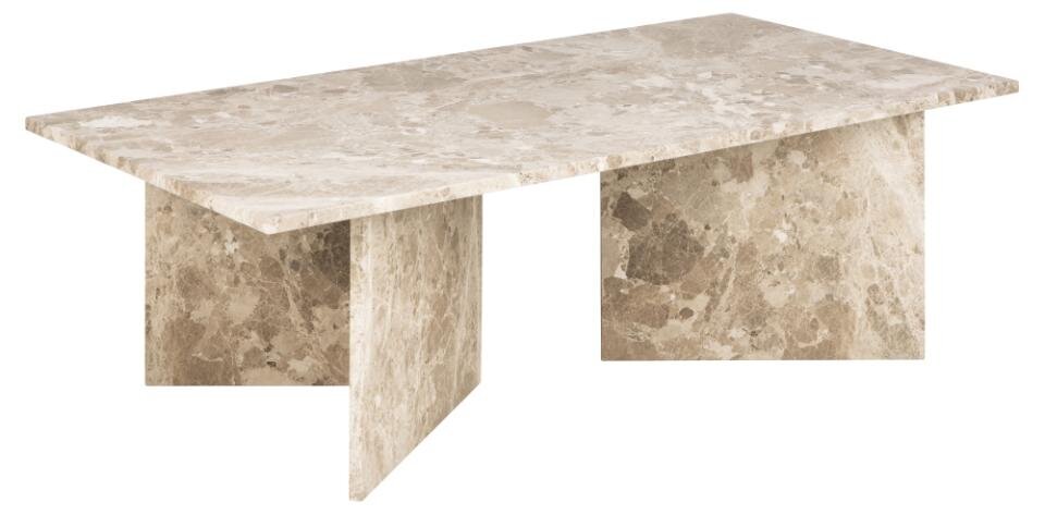 Kafijas galdiņš Shaunika Marble, smilškrāsas cena un informācija | Žurnālgaldiņi | 220.lv