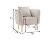 Krēsls A2A Glam, pelēks/zelta krāsas cena un informācija | Atpūtas krēsli | 220.lv
