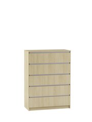 Комод ADRK Furniture Bente, 82x40x111,5 см, коричневый/белый цвет цена и информация | Комоды | 220.lv