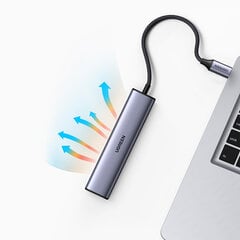 Adapteris Ugreen HUB 5in1 CM475 USB C - 3x USB 3.0 / HDMI / RJ45 cena un informācija | Adapteri un USB centrmezgli | 220.lv