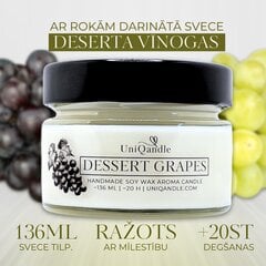 UniQandle aromātiskā svece Deserts Vīnogas cena un informācija | Sveces un svečturi | 220.lv