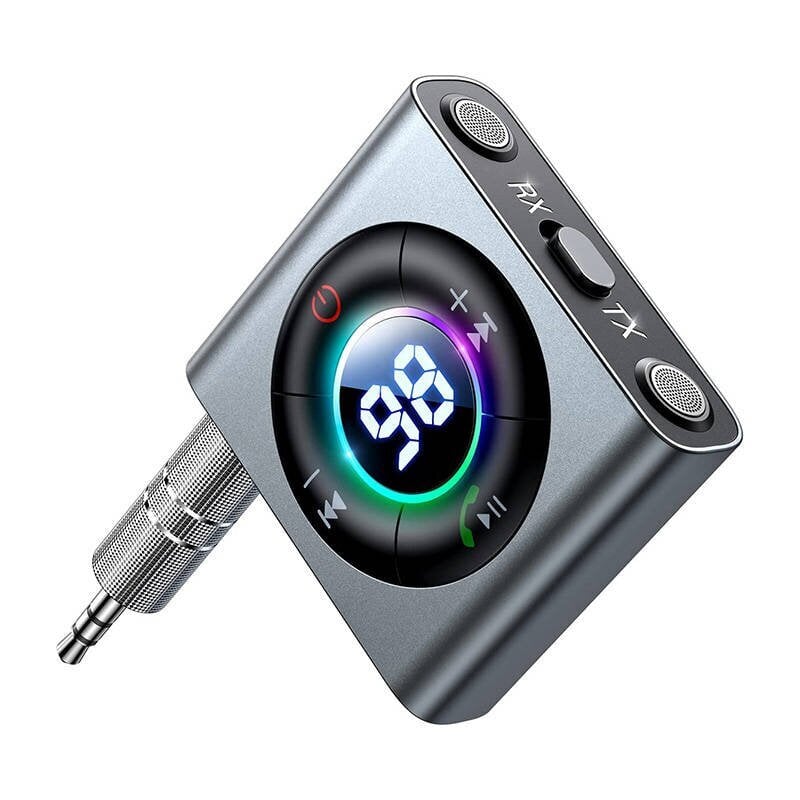 Bluetooth 5.3 AUX raidītājs|uztvērējs Joyroom JR-CB1 (pelēks) cena un informācija | Adapteri un USB centrmezgli | 220.lv