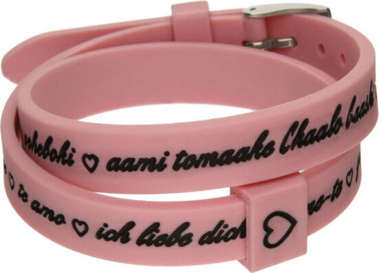 Sieviešu Aproce il mezzometro I LOVE YOU SILVER - BRACCIALE IN SILICONE/SILICONE BRACELET S7214436 цена и информация | Rokassprādzes | 220.lv