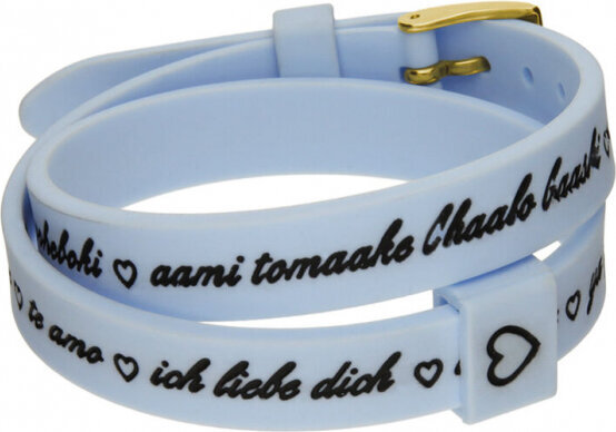 Sieviešu Aproce il mezzometro I LOVE YOU GOLD - BRACCIALE IN SILICONE/SILICONE BRACELET S7214440 cena un informācija | Rokassprādzes | 220.lv