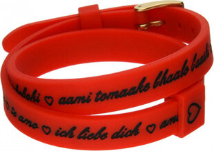 Sieviešu Aproce il mezzometro I LOVE YOU GOLD - BRACCIALE IN SILICONE/SILICONE BRACELET S7214443 цена и информация | Женские браслеты | 220.lv