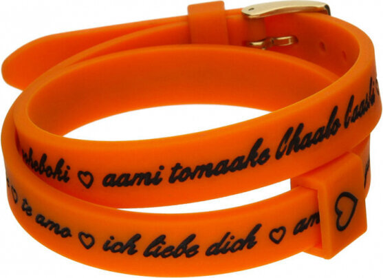 Sieviešu Aproce il mezzometro I LOVE YOU GOLD - BRACCIALE IN SILICONE/SILICONE BRACELET S7214444 цена и информация | Rokassprādzes | 220.lv