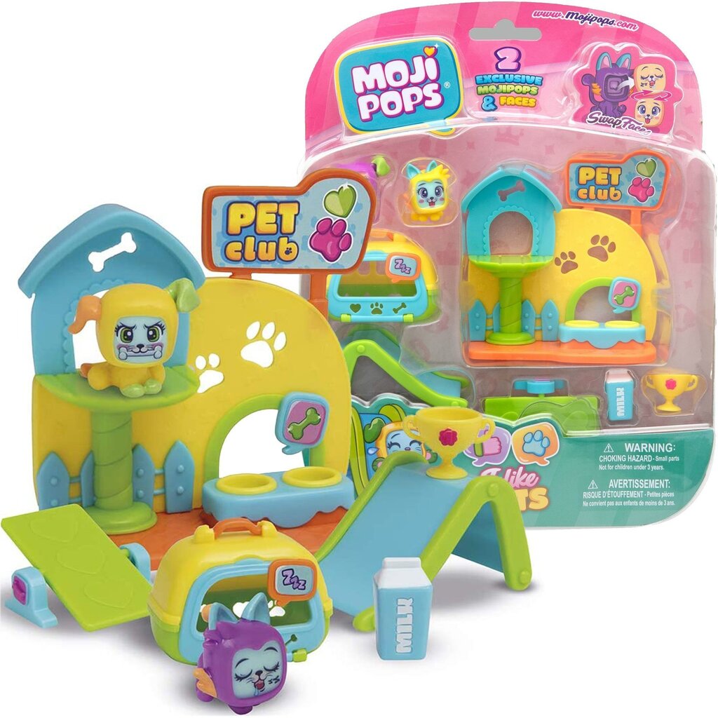 Mājdzīvnieku komplekts MagicBox Moji Pops + 2 figūriņas cena un informācija | Rotaļlietas meitenēm | 220.lv