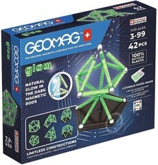 Magnētiskie bloki Geomag Glow 42 gab. cena un informācija | Konstruktori | 220.lv