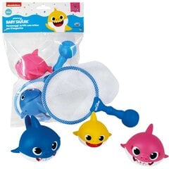 Komplekts 3 figūriņu Baby Shark ar vannas tīklu cena un informācija | Nickelodeon Rotaļlietas, bērnu preces | 220.lv