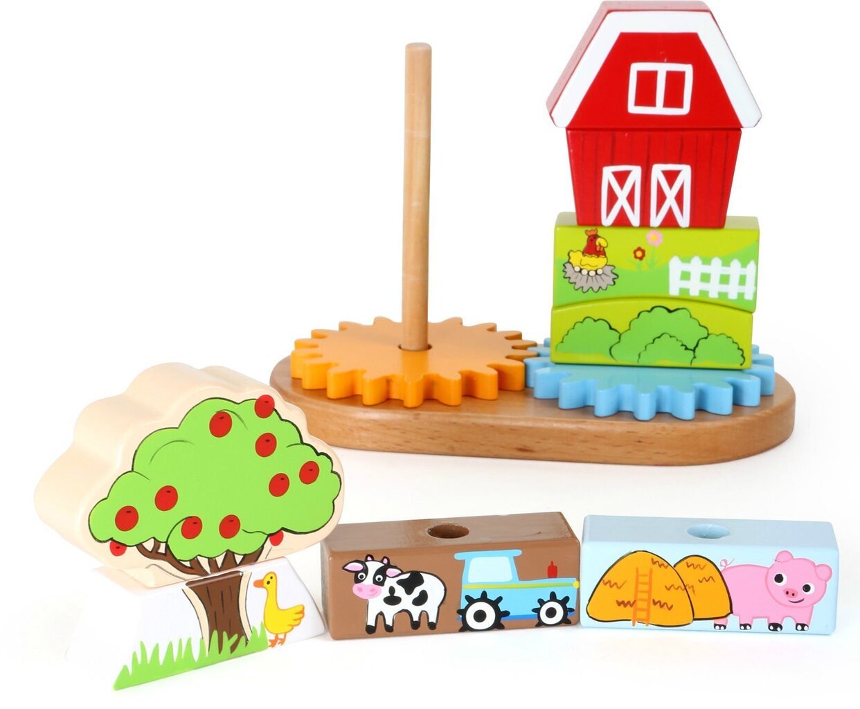 Koka fermas puzle Small Foot 10051 cena un informācija | Rotaļlietas zīdaiņiem | 220.lv