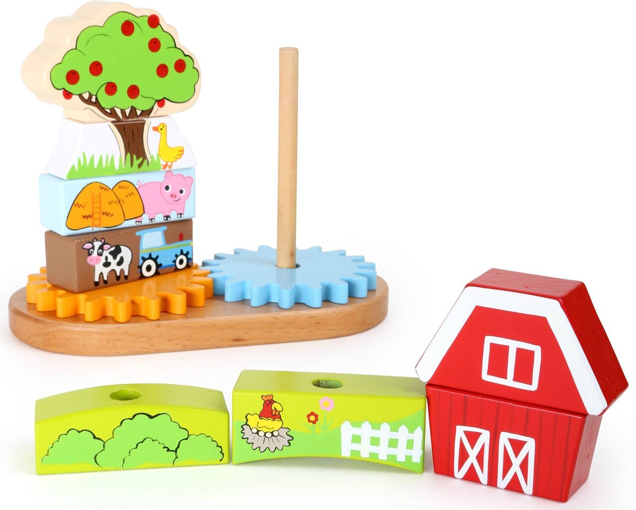 Koka fermas puzle Small Foot 10051 cena un informācija | Rotaļlietas zīdaiņiem | 220.lv