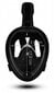 Pilnsejas ūdens maska ​​snorkelēšanai un niršanai S/M melna cena un informācija | Niršanas maskas | 220.lv