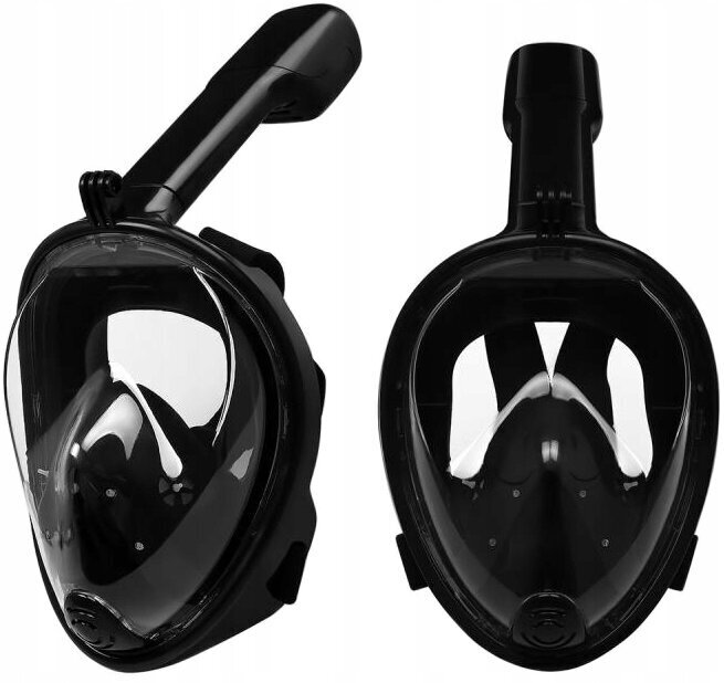 Pilnsejas ūdens maska ​​snorkelēšanai un niršanai S/M melna cena un informācija | Niršanas maskas | 220.lv