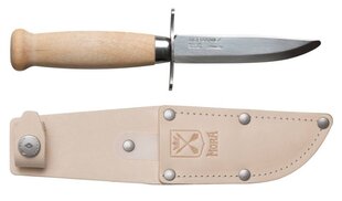 Детский нож Morakniv Scout 39 Safe, кожаные ножны и двойная защита пальцев, Натуральный цена и информация | Механические инструменты | 220.lv