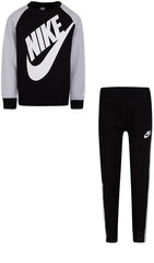 Nike treniņtērps bērniem Oversized Futura Crew Set hite 86F563 023, melns цена и информация | Комплекты для мальчиков | 220.lv