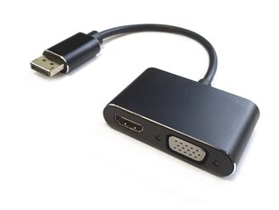 DisplayPort uz HDMI + VGA adapteris v1.4 / 4K@30Hz цена и информация | Адаптеры и USB разветвители | 220.lv