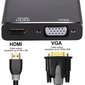 DisplayPort uz HDMI + VGA adapteris v1.4 / 4K@30Hz cena un informācija | Adapteri un USB centrmezgli | 220.lv