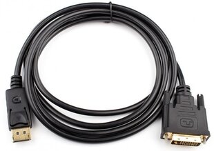DisplayPort uz DVI Kabelis 1,8m / DVI-D (Dual Link) cena un informācija | Kabeļi un vadi | 220.lv