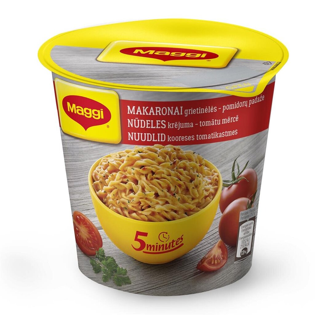 Maggi 5mt makaronu krējuma-pomidora mērce, 62 g, 8 iepakojumi cena un informācija | Makaroni | 220.lv