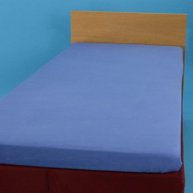 Palags elastīgs ar gumiju matračiem 90x200 cm zils Jersey cena un informācija | Palagi | 220.lv