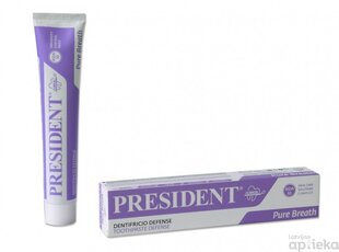 PresiDENT Clinical Defense Pure Breath zobu pasta, 75 ml cena un informācija | Zobu pastas, birstes | 220.lv