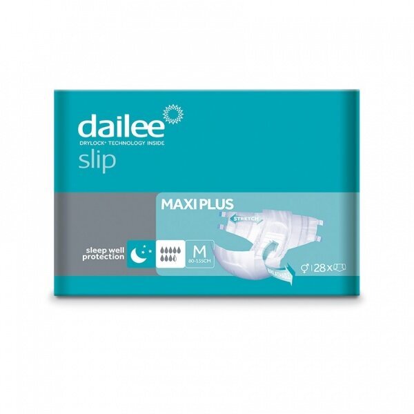 DAILEE Slip Maxi Plus M, 28 gab. cena un informācija | Autiņbiksītes, higiēniskās paketes, vienreizlietojamie paladziņi pieaugušajiem | 220.lv