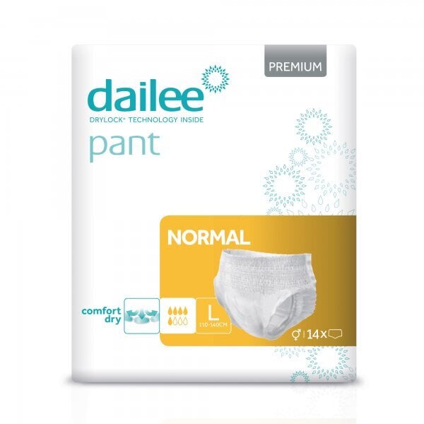 DAILEE Pant Premium Normal L, 14 gab. cena un informācija | Autiņbiksītes, higiēniskās paketes, vienreizlietojamie paladziņi pieaugušajiem | 220.lv