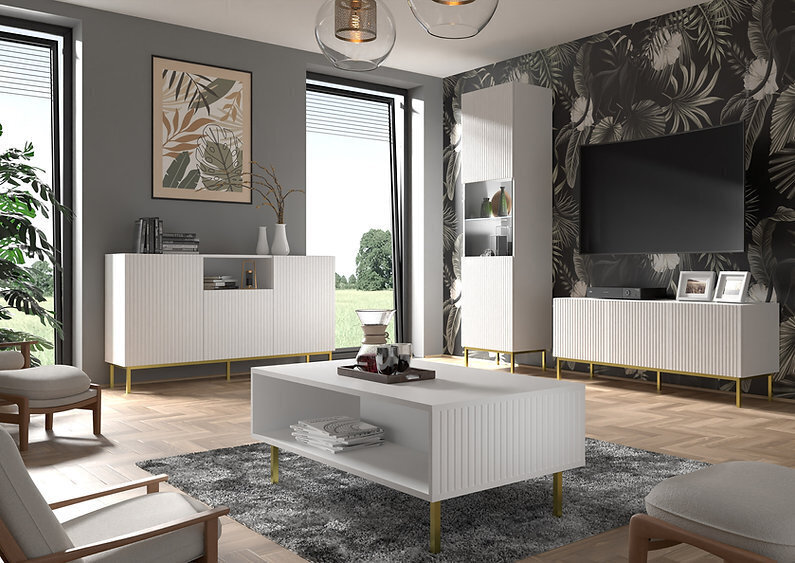 Kumode AKL Furniture Ravenna, balta цена и информация | Kumodes | 220.lv