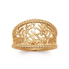 Кольцо с золотым покрытием 750°,  ⌀ 18.5, произведено во Франции цена и информация | Кольца | 220.lv