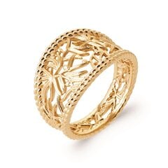 Кольцо с золотым покрытием 750°,  ⌀ 18.5, произведено во Франции цена и информация | Кольца | 220.lv