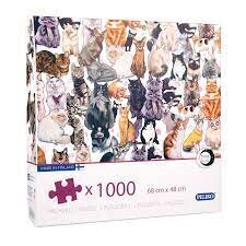 Puzle ar kaķiem Peliko, 1000 d. cena un informācija | Puzles, 3D puzles | 220.lv