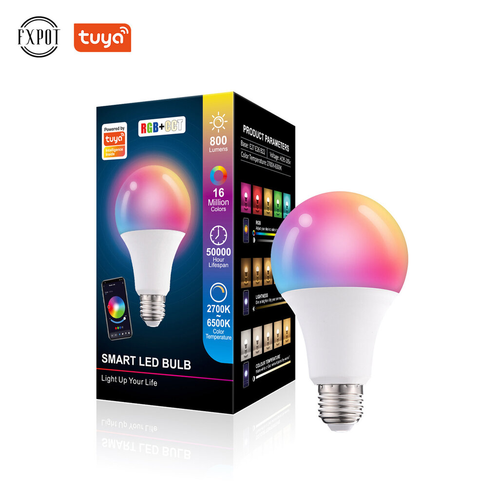 Mūsdienīgā gudrā lampa Smart Led Light Multi Color цена и информация | Spuldzes | 220.lv