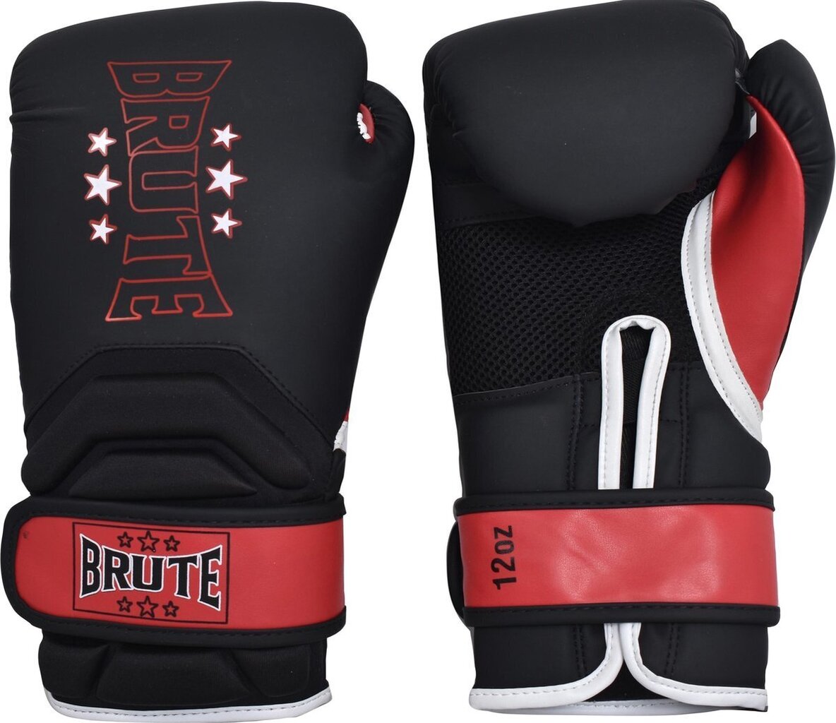 Boksa cimdi Brute Training Boxing Gloves, melni, 12 cena un informācija | Bokss un austrumu cīņas | 220.lv