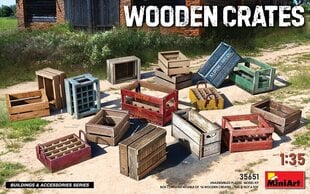 Līmējošais modelis MiniArt 35651 WOODEN CRATES 1/35 cena un informācija | Līmējamie modeļi | 220.lv