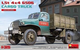 Līmējošais modelis MiniArt 38064 Cargo Truck 1.5t 4x4 G506 1/35 цена и информация | Склеиваемые модели | 220.lv