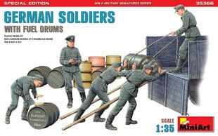 Līmējošais modelis MiniArt 35366 German Soldiers with Fuel Drums Special Edition 1/35 цена и информация | Склеиваемые модели | 220.lv