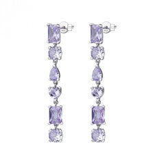 Rosato Роскошные серебряные серьги с фиолетовыми цирконами Gemma RZGE21 sRO1637 цена и информация | Серьги | 220.lv