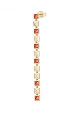 Rosato Длинная позолоченная одинарная серьга с фианитом RZCU82 sRO1567 цена и информация | Серьги | 220.lv