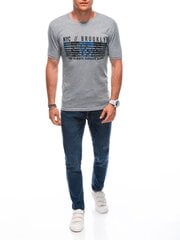 T-krekls ar apdruku vīriešu kokvilna Edoti S1870 cena un informācija | Vīriešu T-krekli | 220.lv