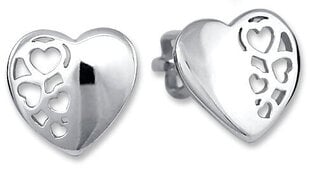 Brilio Silver Серебряные серьги Сердце 431 001 02802 04 sBS0827 цена и информация | Серьги | 220.lv