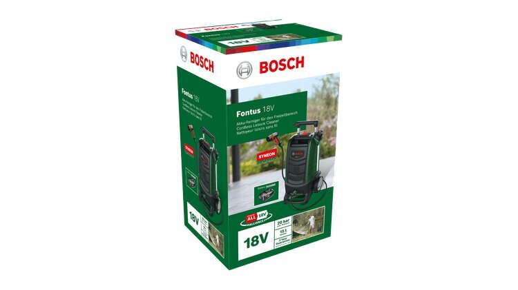 Fontus II (1x2,5AH, 18V) Spiediena mazgātājs 06008B6101 Bosch цена и информация | Augstspiediena mazgātāji | 220.lv