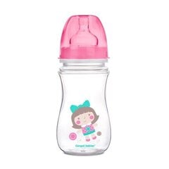 CANPOL BABIES Plata kakla barošanas pudelīte 240ml EasyStart colorful animals 35/206 цена и информация | Бутылочки и аксессуары | 220.lv