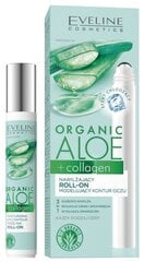 EVELINE Organic Aloe+Collagen krēms ādai ap acīm, roll-on, 15 ml cena un informācija | Acu krēmi, serumi | 220.lv